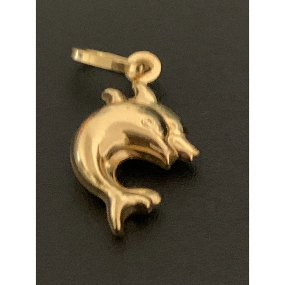 18K Gold Pendant Dolphin 1.24 grams - Picture 8 of 12